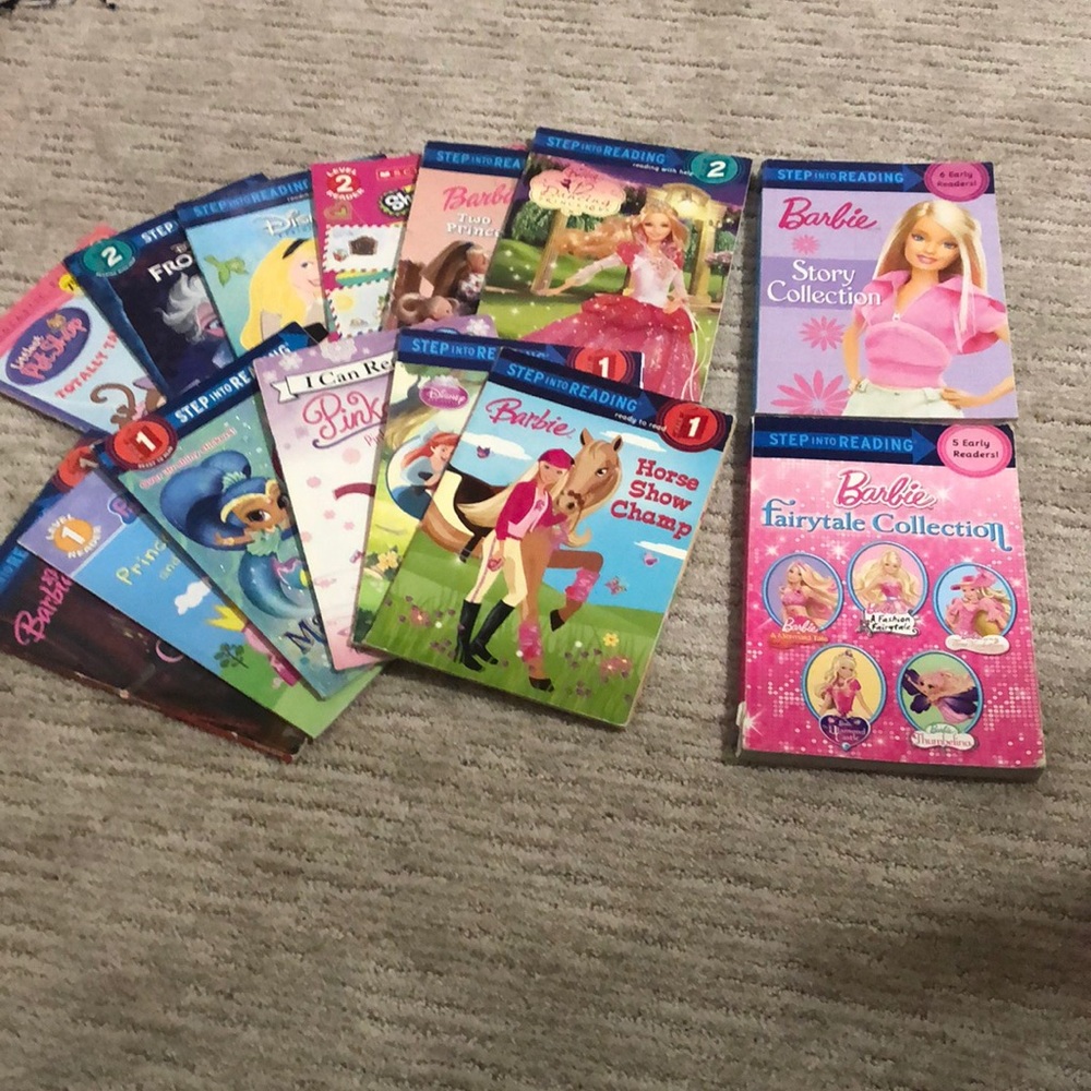 Lot of Step 1/2 Girls reading books.
